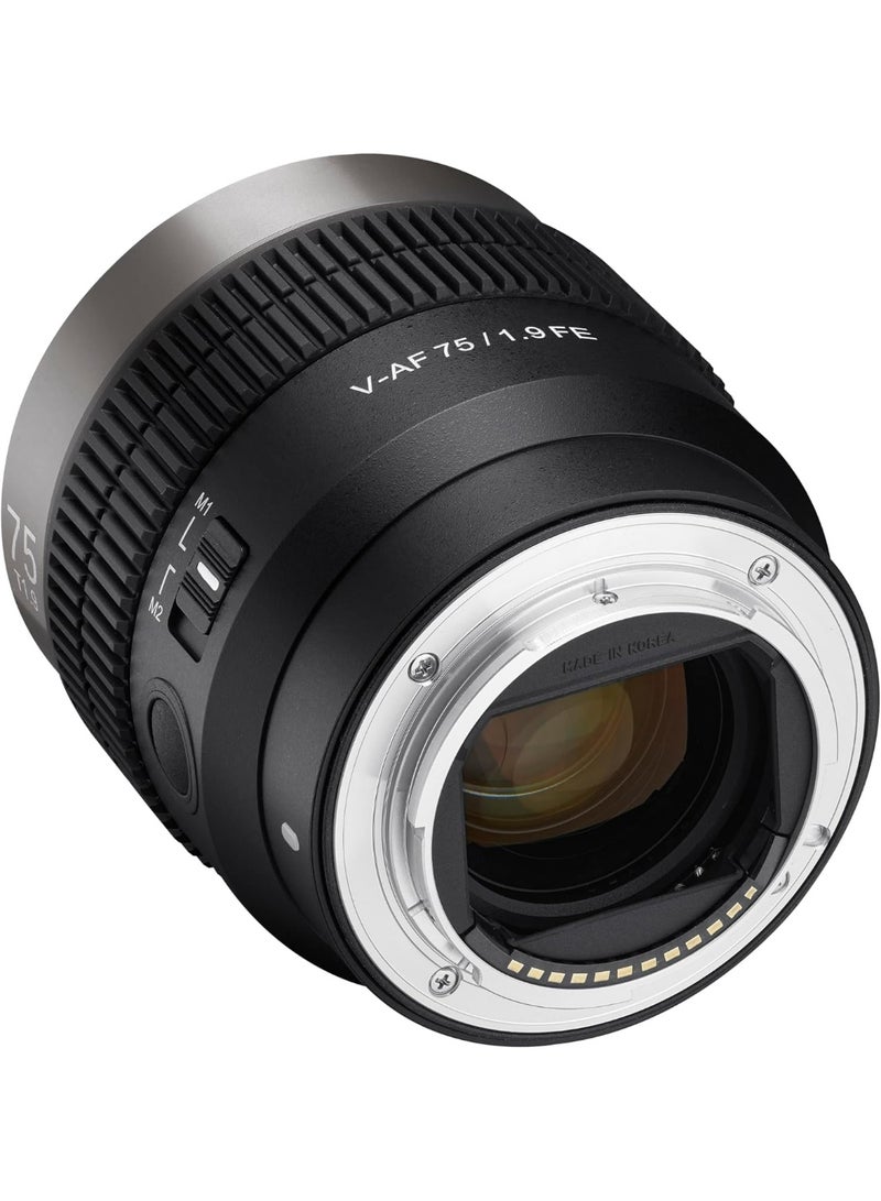 Samyang عدسة ساميانغ V-AF 75mm T1.9 FE لكاميرات سوني E عدسة فيديو بتركيز تلقائي عدسة سينمائية 8K تدعم الأنماط المتوافقة مع مفتاح مخصص وزر مخصص - Image 2